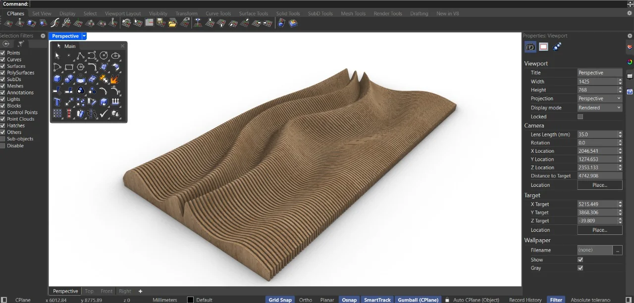 Modelagem Rhinoceros 3D