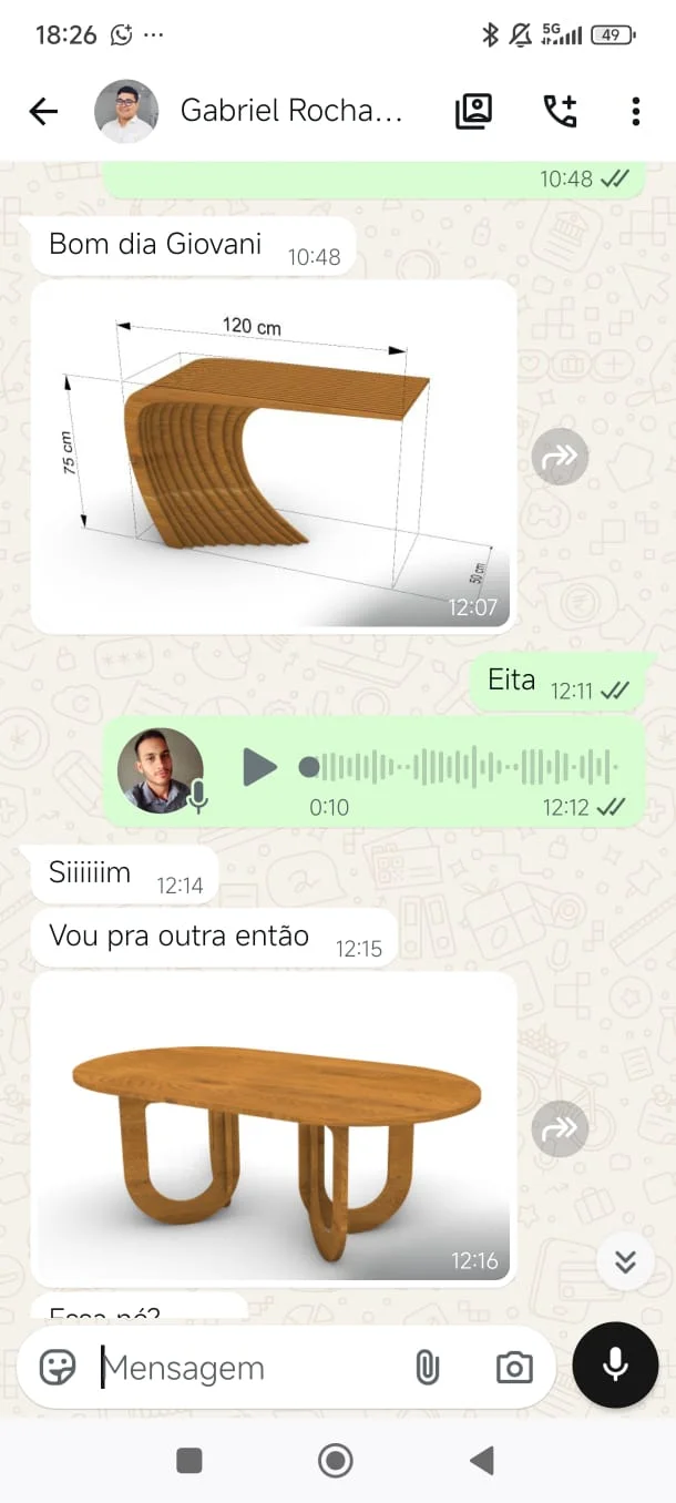 Avaliação de aluno no WhatsApp