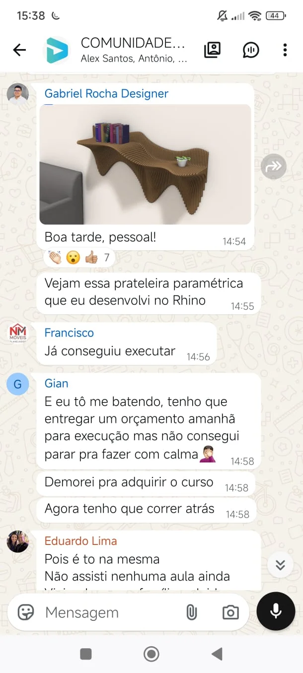 Avaliação de aluno no WhatsApp