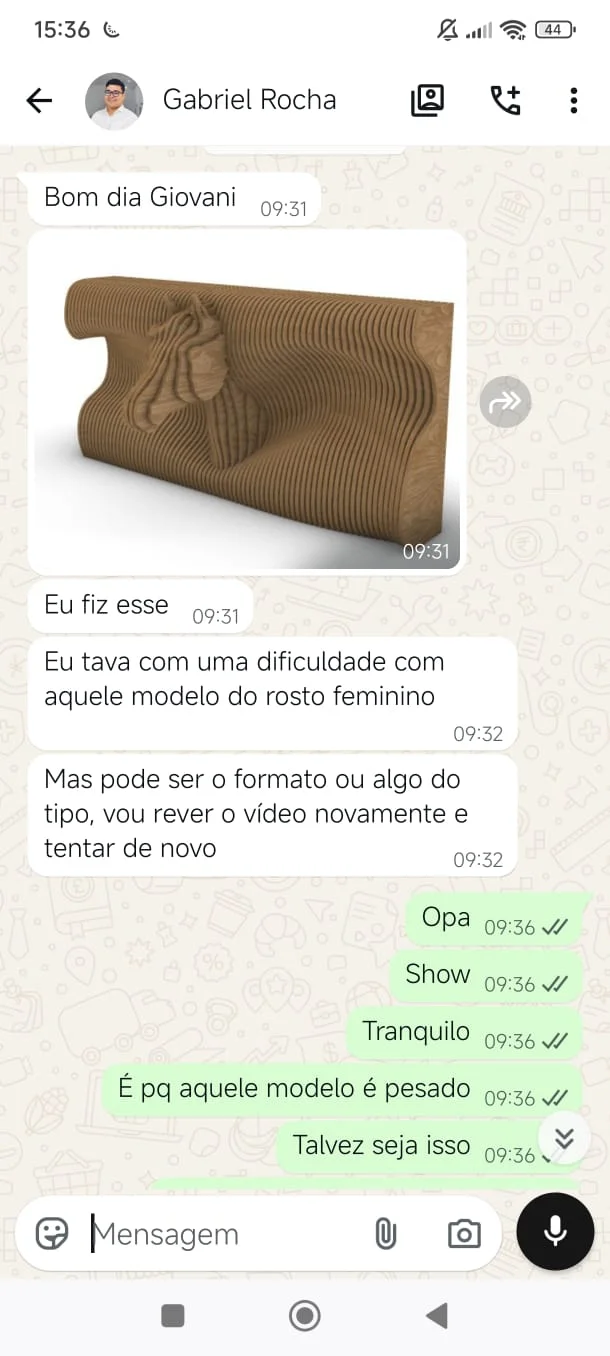 Avaliação de aluno no WhatsApp