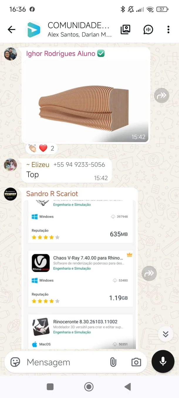 Avaliação de aluno no WhatsApp