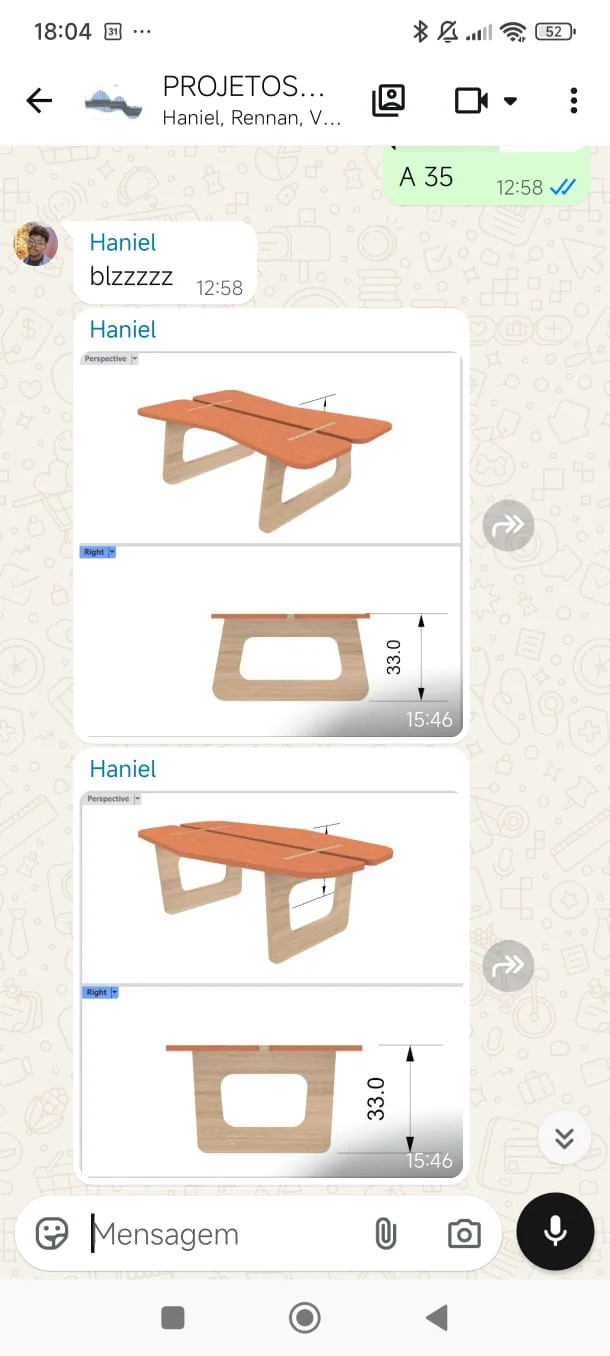 Avaliação de aluno no WhatsApp
